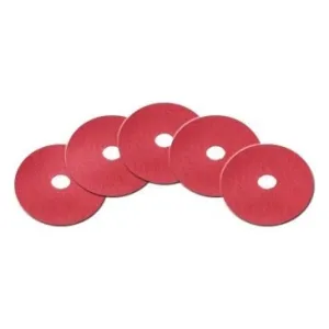 12" CleanFreak® Red Round Light Duty Floor Scrubbing Pads | Box of 5