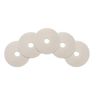 13" CleanFreak® White Round Floor Buffing & Light Duty Scrubbing Pads | Box of 5