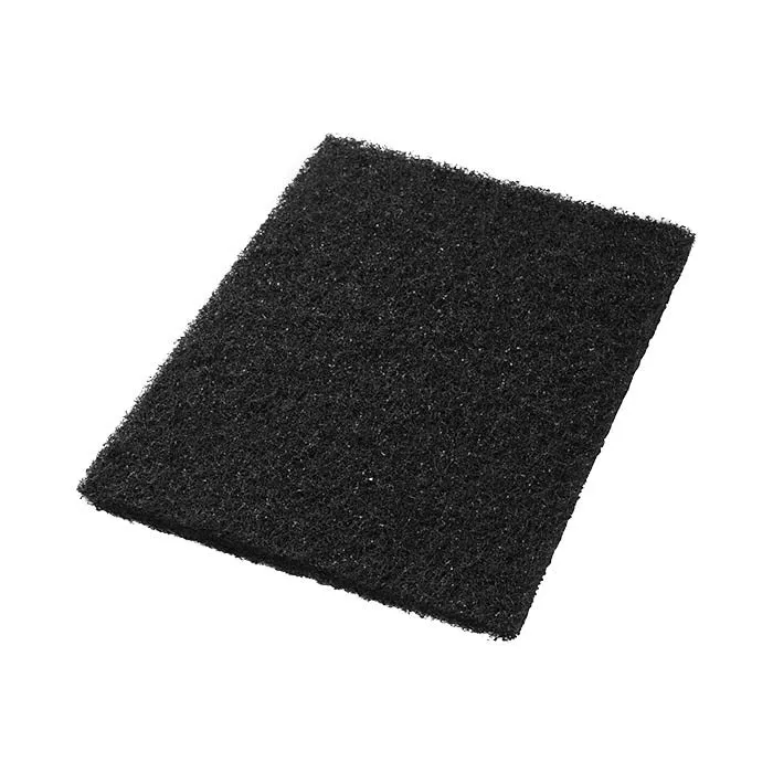 14" x 20" CleanFreak® Black Rectangular Orbital Wet Floor Stripping Pads | Box of 5