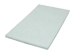 14" x 24" White Rectangular Polishing & Buffing Pads - Case of 5