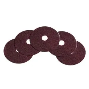 15" Dominator Burgundy Heavy Duty Floor Stripping Pads (5 Pack)