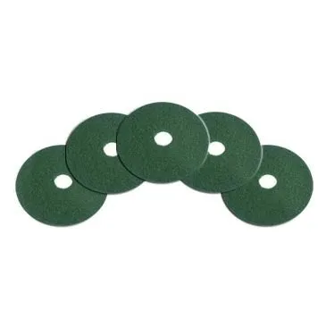 16" Green Heavy Duty Deep Scrubbing Floor Pads - Case of 5