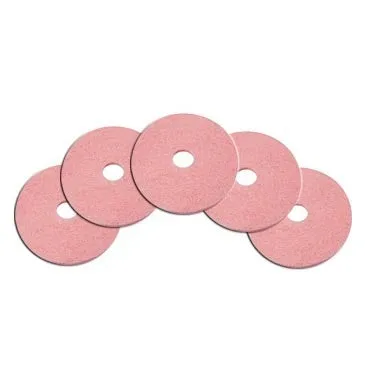 17" Pink Hard Finish Floor Polishing Pads (5 Pack)