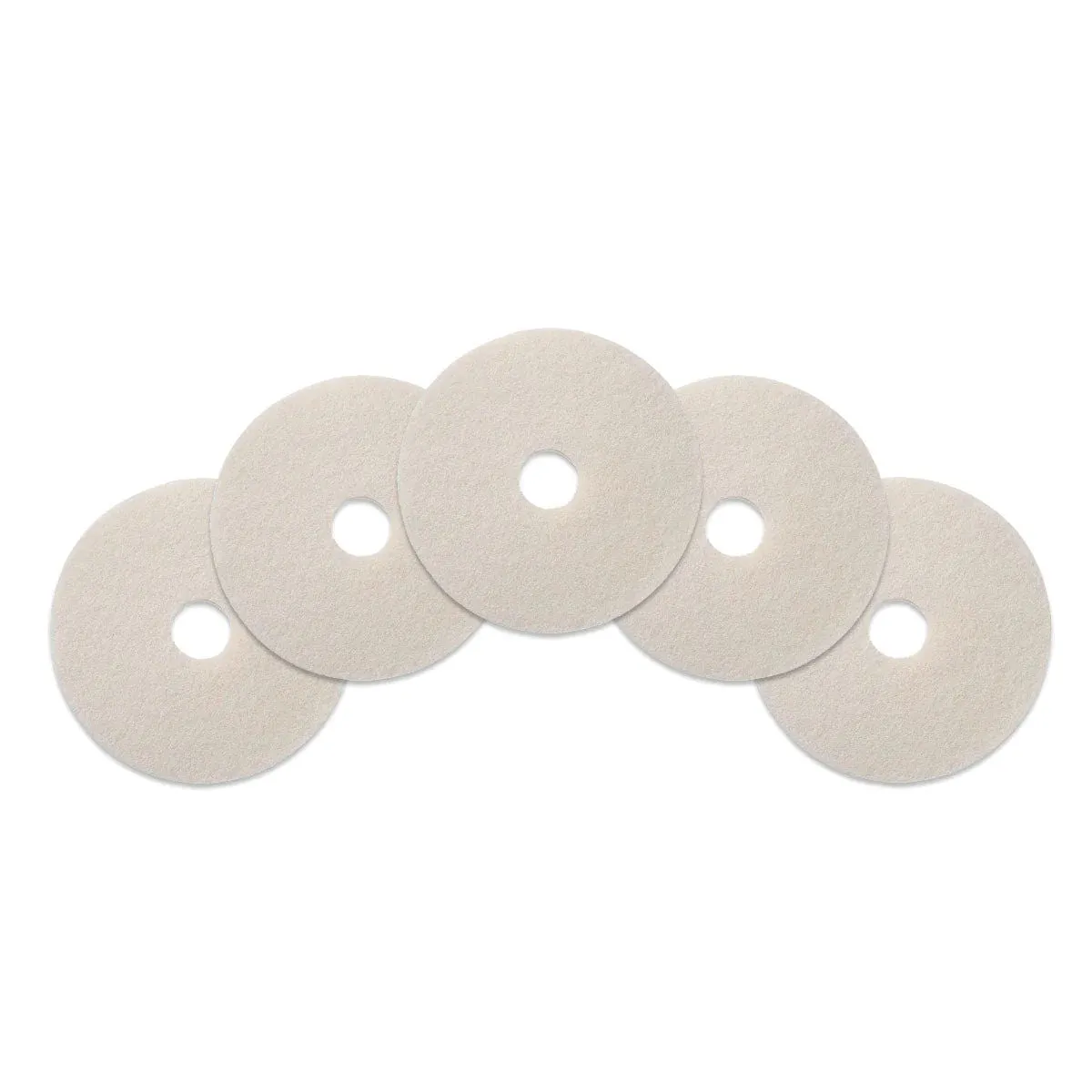 17" White Floor Buffing & Polishing Pads (5 Pack)