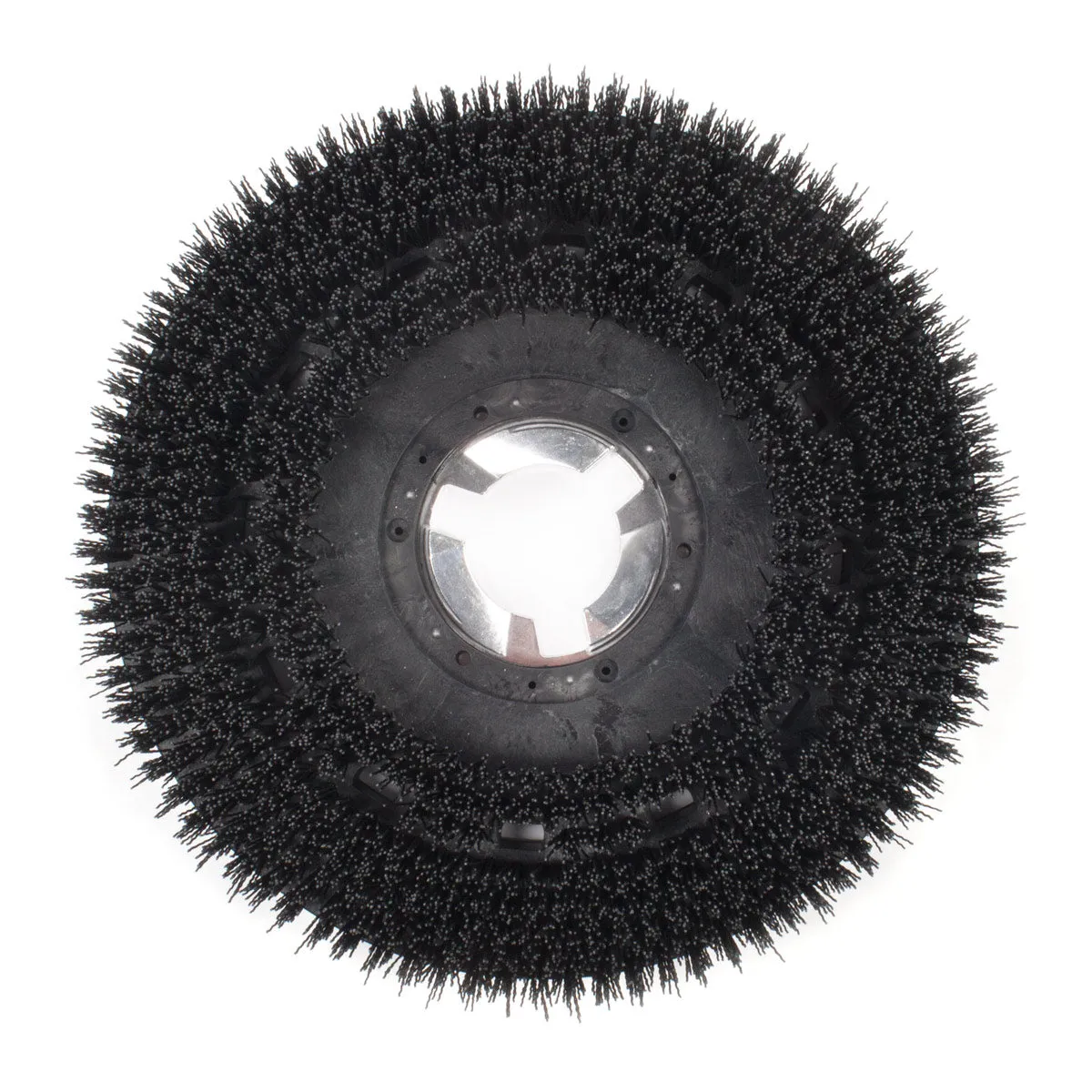 20" Floor Buffer Heavy Duty Floor Stripping Brush w/ 80 Grit Impregnated Black Nylon Bristles (18" Actual Diameter)