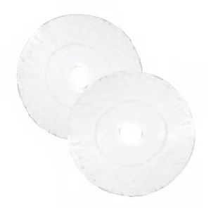 27" White Microfiber High Speed Burnishing Bonnet - 2 Pack