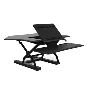 36" Ergonomic Sit-Stand Desk Converter with Adjustable Keyboard Tray