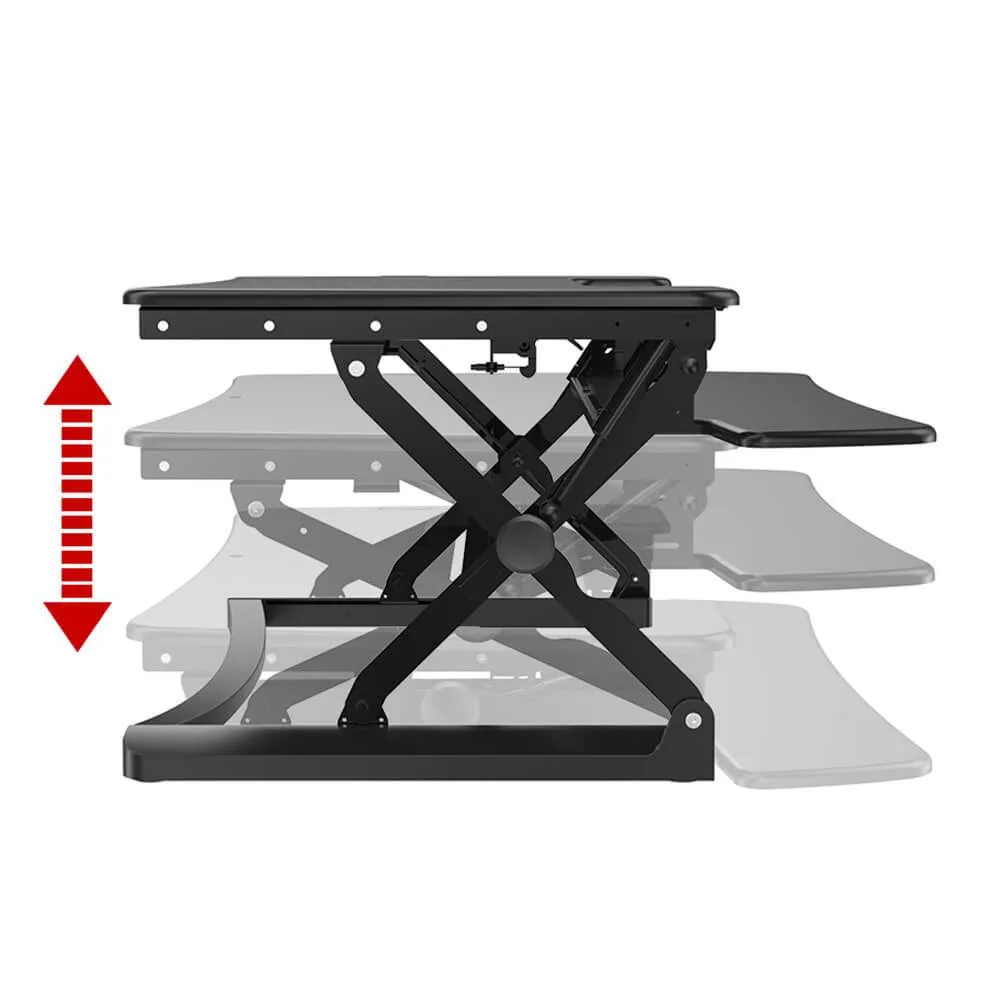 36" Ergonomic Sit-Stand Desk Converter with Adjustable Keyboard Tray