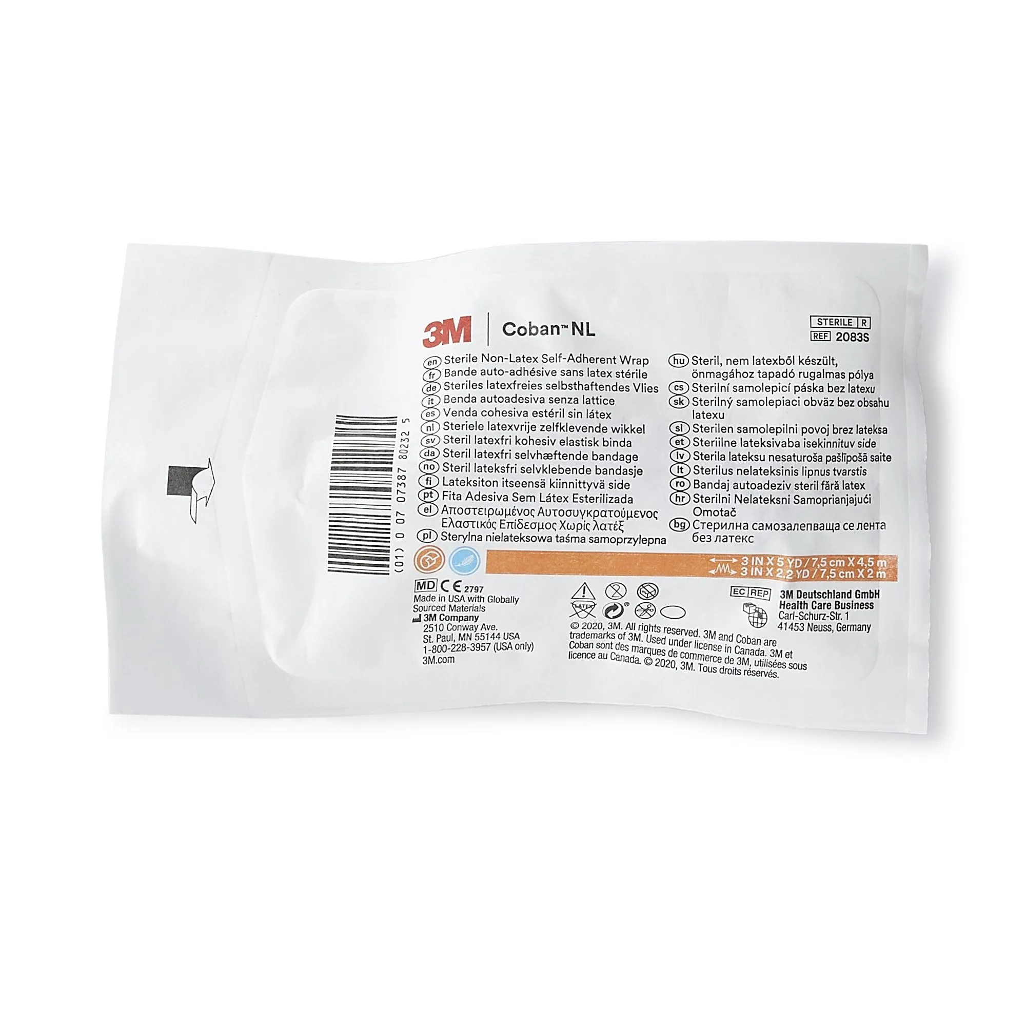 3M™ Coban™ LF Self-adherent Closure Cohesive Bandage, 3 Inch x 5 Yard, 1 Each