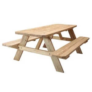 6 FT Picnic Table, Wooden, Unfinished