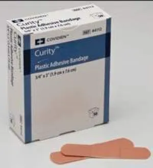 Adhesive Strip Curity™ 3/4 X 3 Inch Plastic Rectangle Tan Sterile - Cardinal  Mfr# 44113-