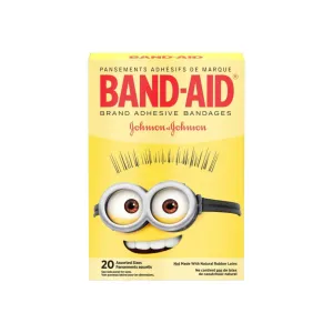 BAND-AID Brand Adhesive Bandages, Minions, Assorted Sizes,  20 ea