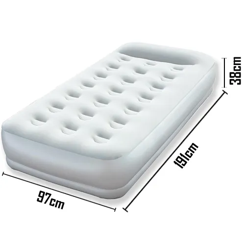 Bestway Restaira Single Air Bed Inflatable Mattress Built-in Electric Pump Camp