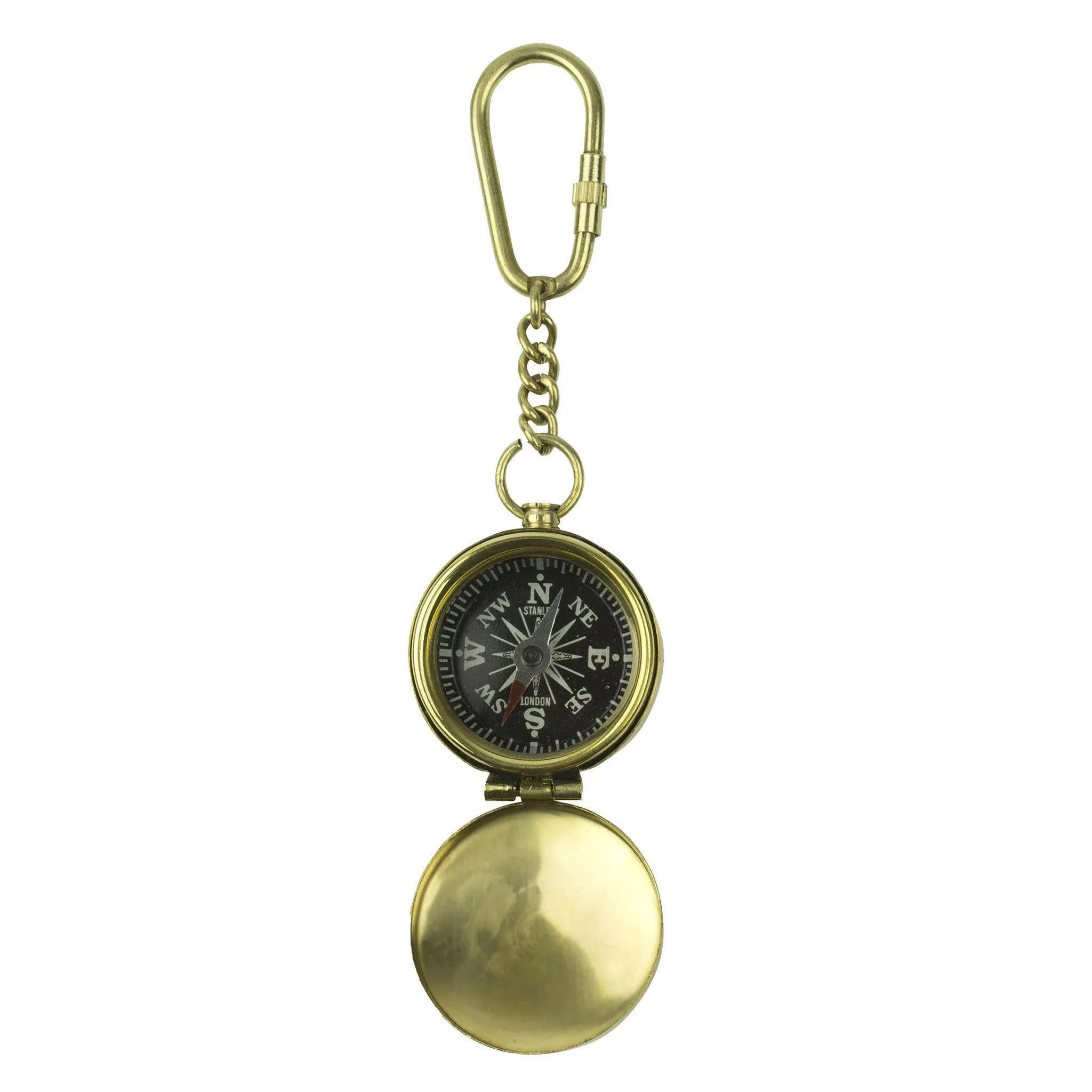 Brass Compass Keyring