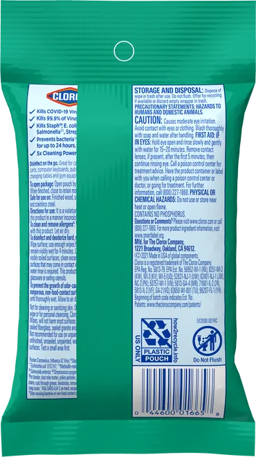 Clorox - Disinfecting Wipes, To-Go Pack (Fresh Scent) , 2.1oz