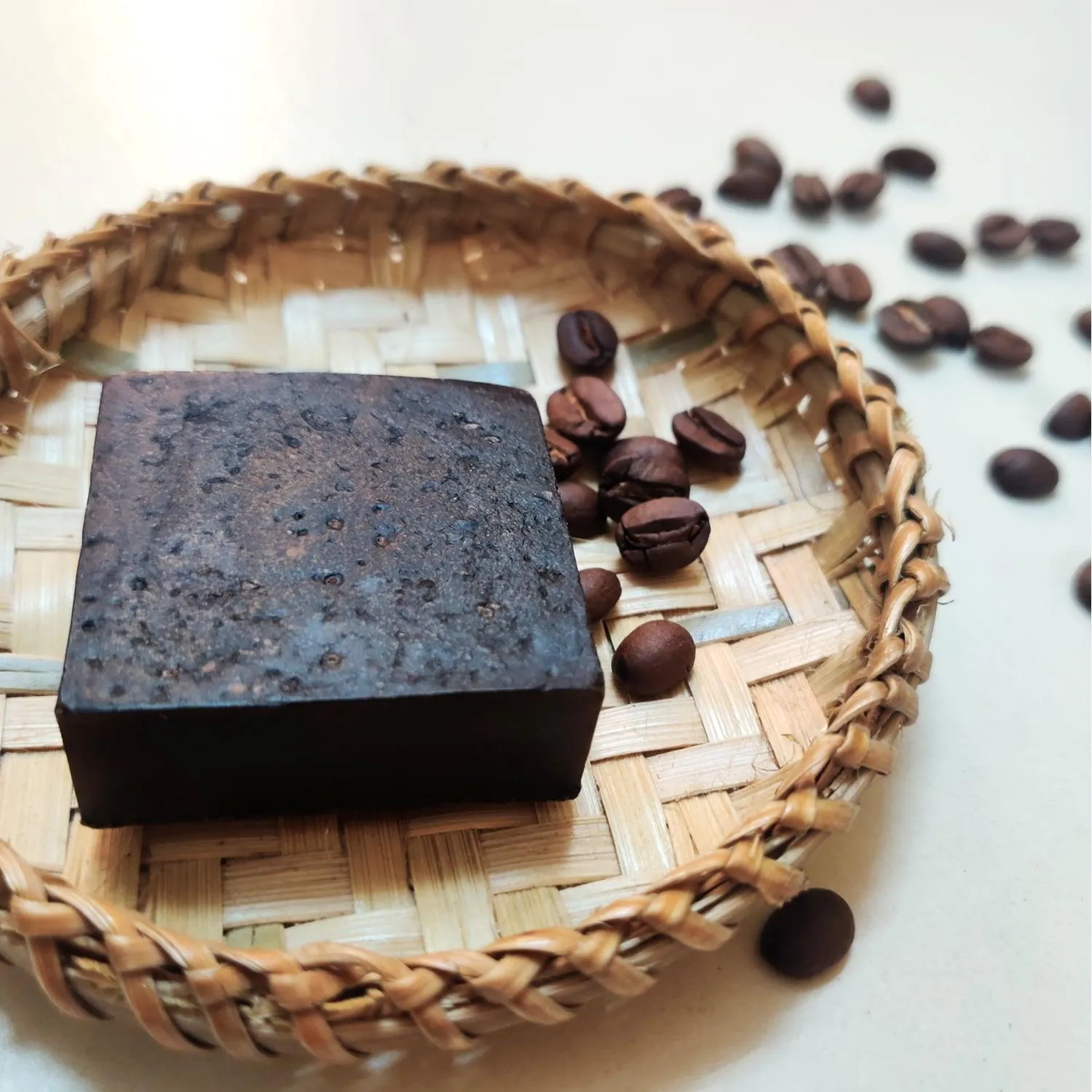 Coconut Soap Dish with Artisanal Soaps