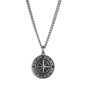 Compass Amulet Necklace - Silver