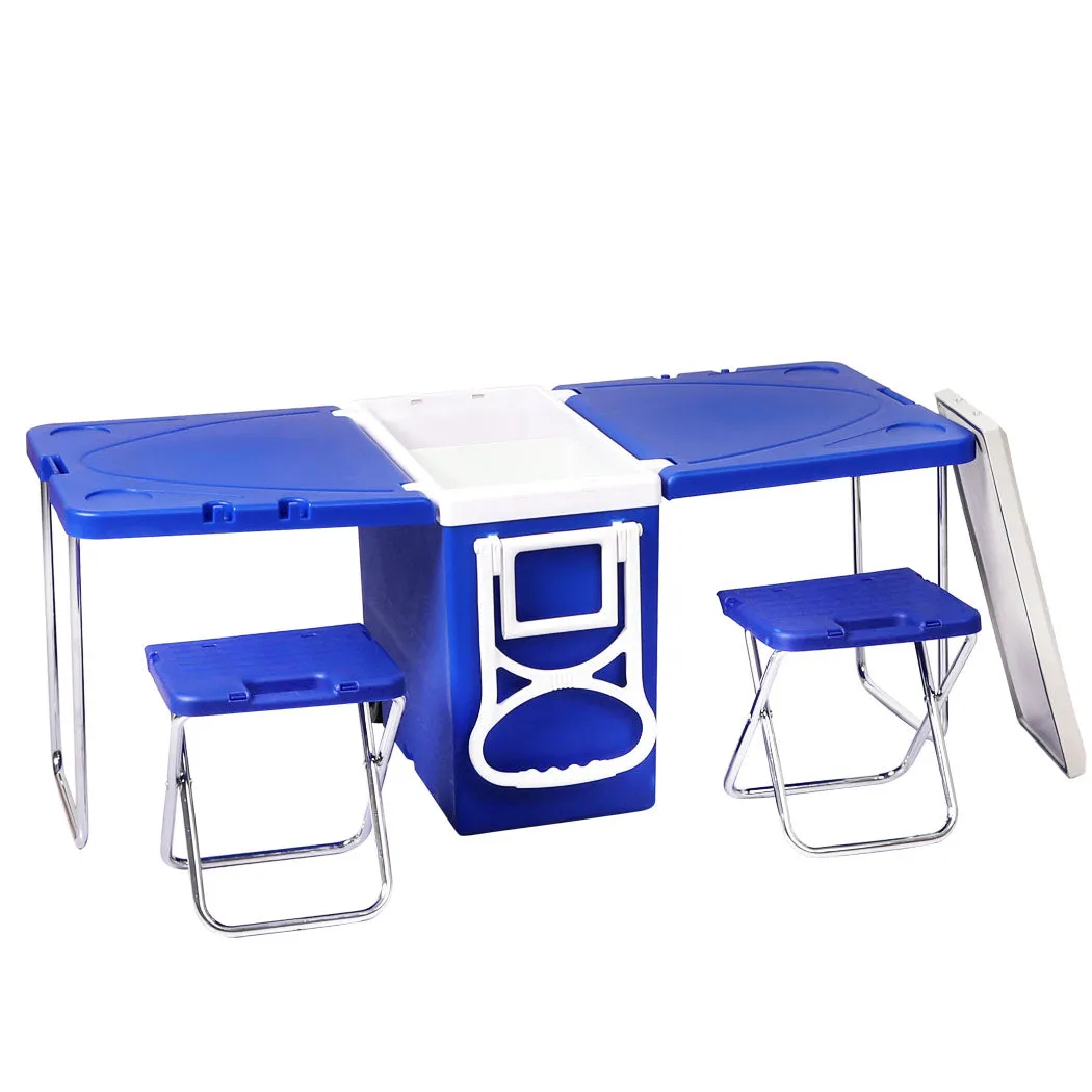 Cooler Box Camping Table Chair Icebox Esky Outdoor Rolling Picnic Beach