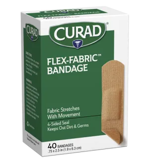 Curad Flex-Fabric Strip Bandages, .75″ x 2.5″, 40 count