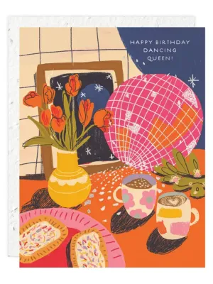 Disco Birthday - Seeded Birthday Card