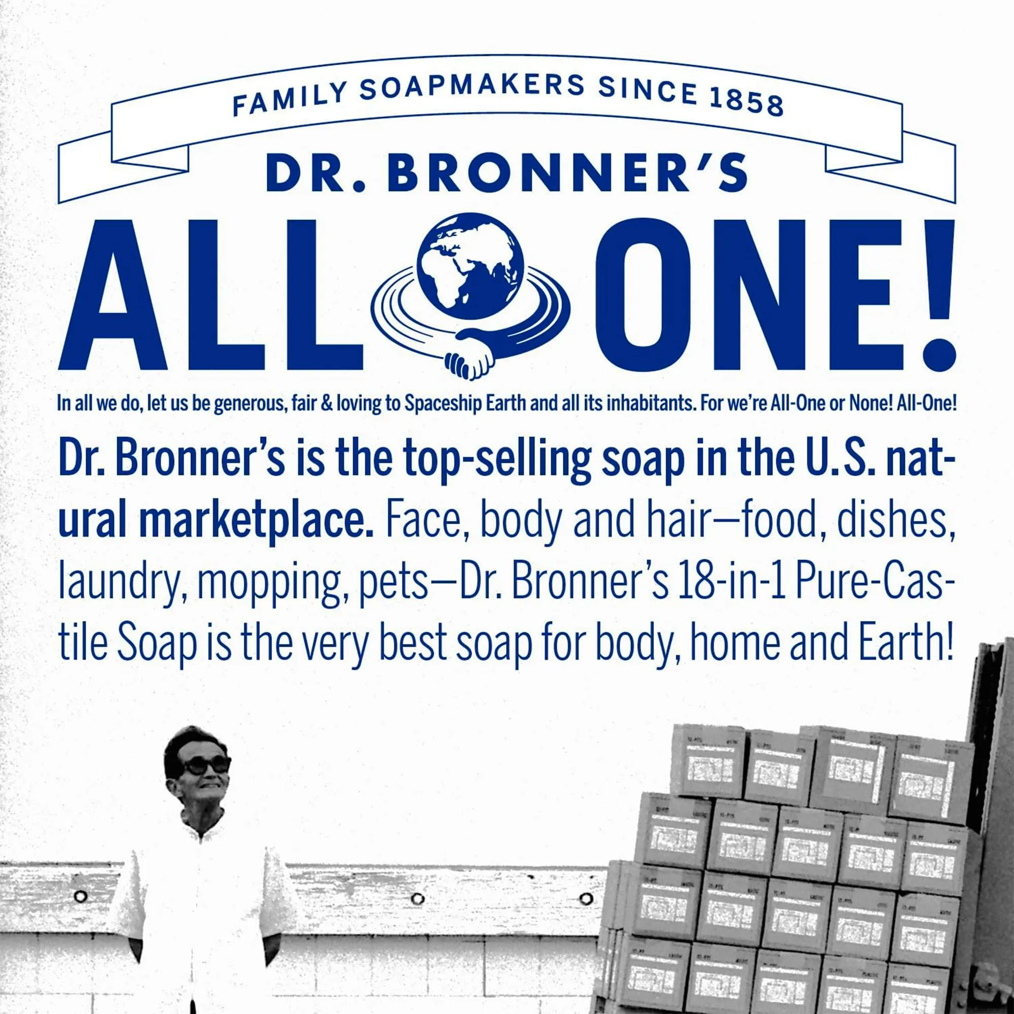 Dr. Bronner’s: Baby Pure-Castile Liquid Soap & Refill Carton – 32 oz, Made with Regenerative Organic Oils