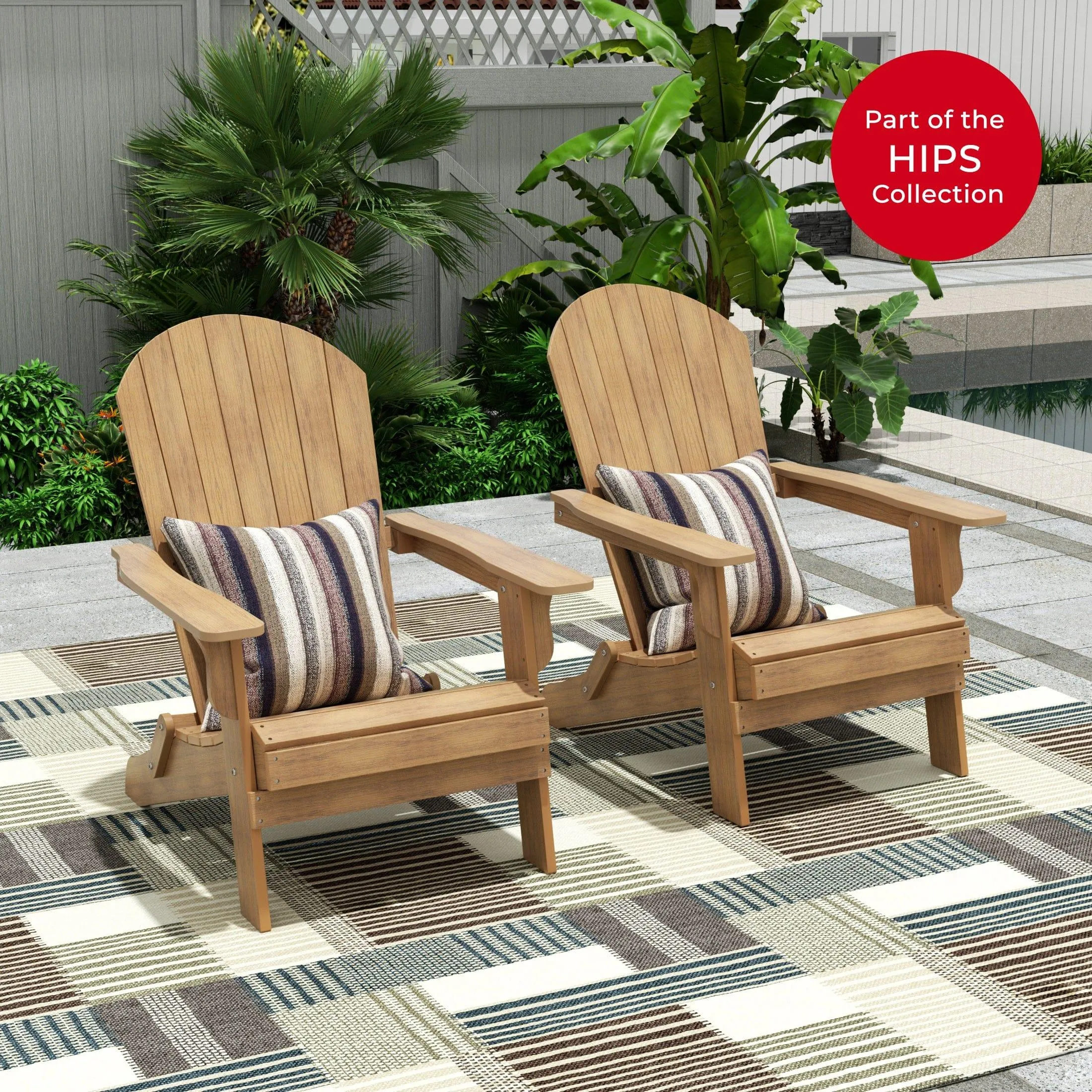 Florence HIPS Folding Adirondack Chair (Set of 2)