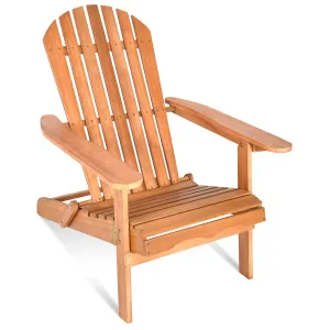 Folding Adirondack Chair,  Lounger Chair for Patio Porch Deck Poolside and Backyard