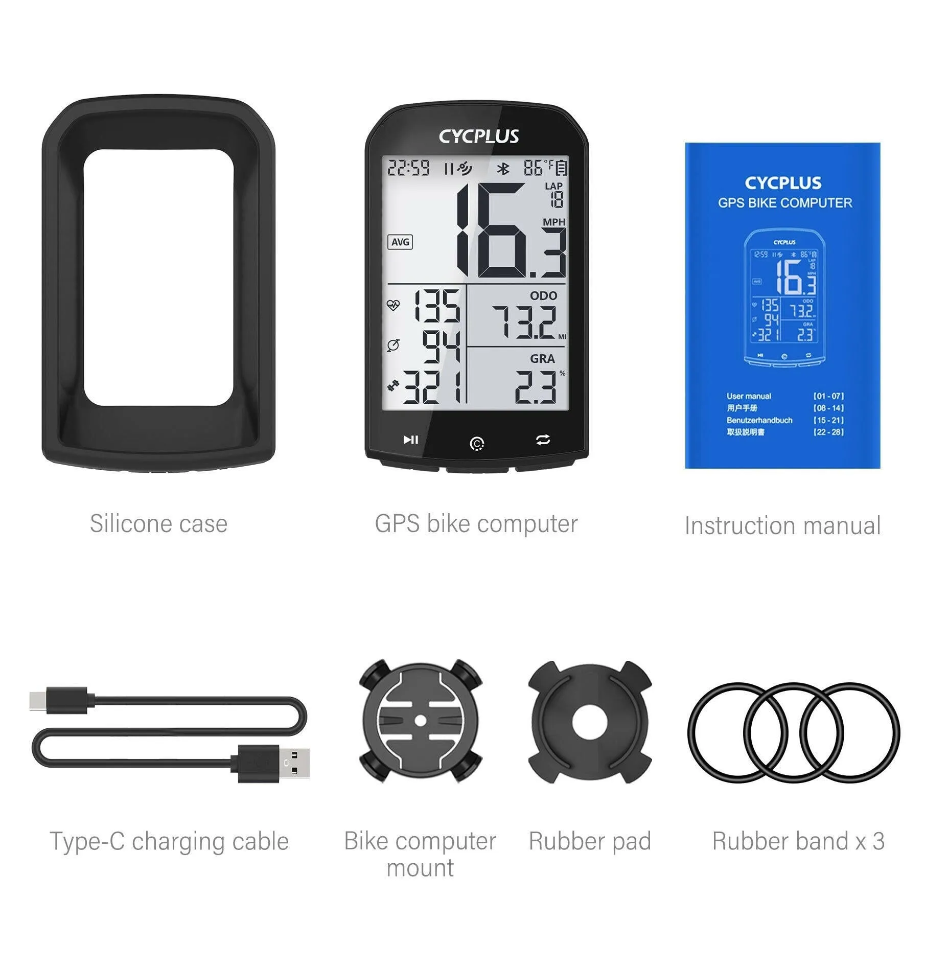 GPS Bike Computer Wireless CYCPLUS M1 Waterproof Speedometer Odometer ANT  Bluetooth5.0 Cycling Bicycle Accessories