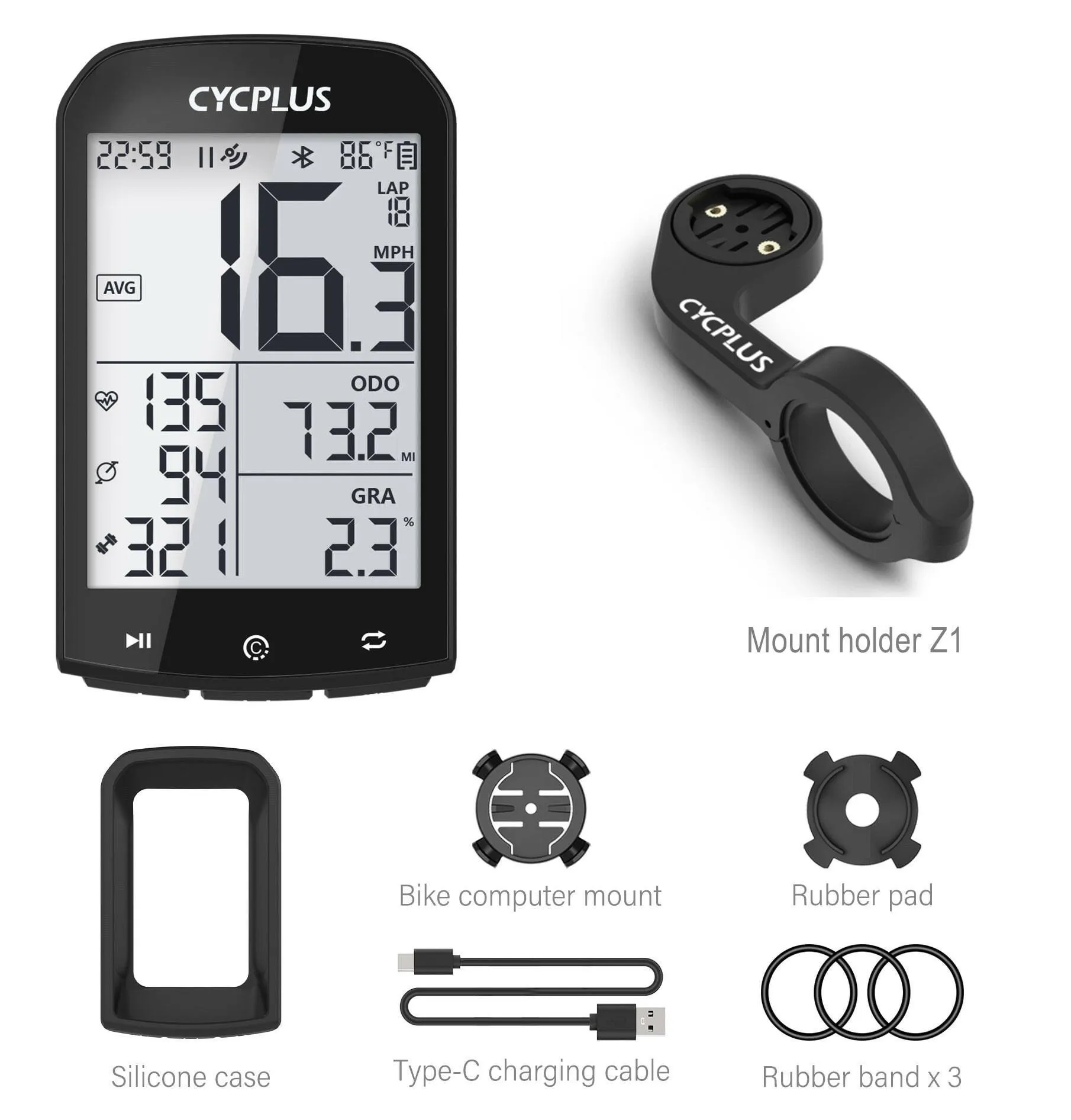 GPS Bike Computer Wireless CYCPLUS M1 Waterproof Speedometer Odometer ANT  Bluetooth5.0 Cycling Bicycle Accessories