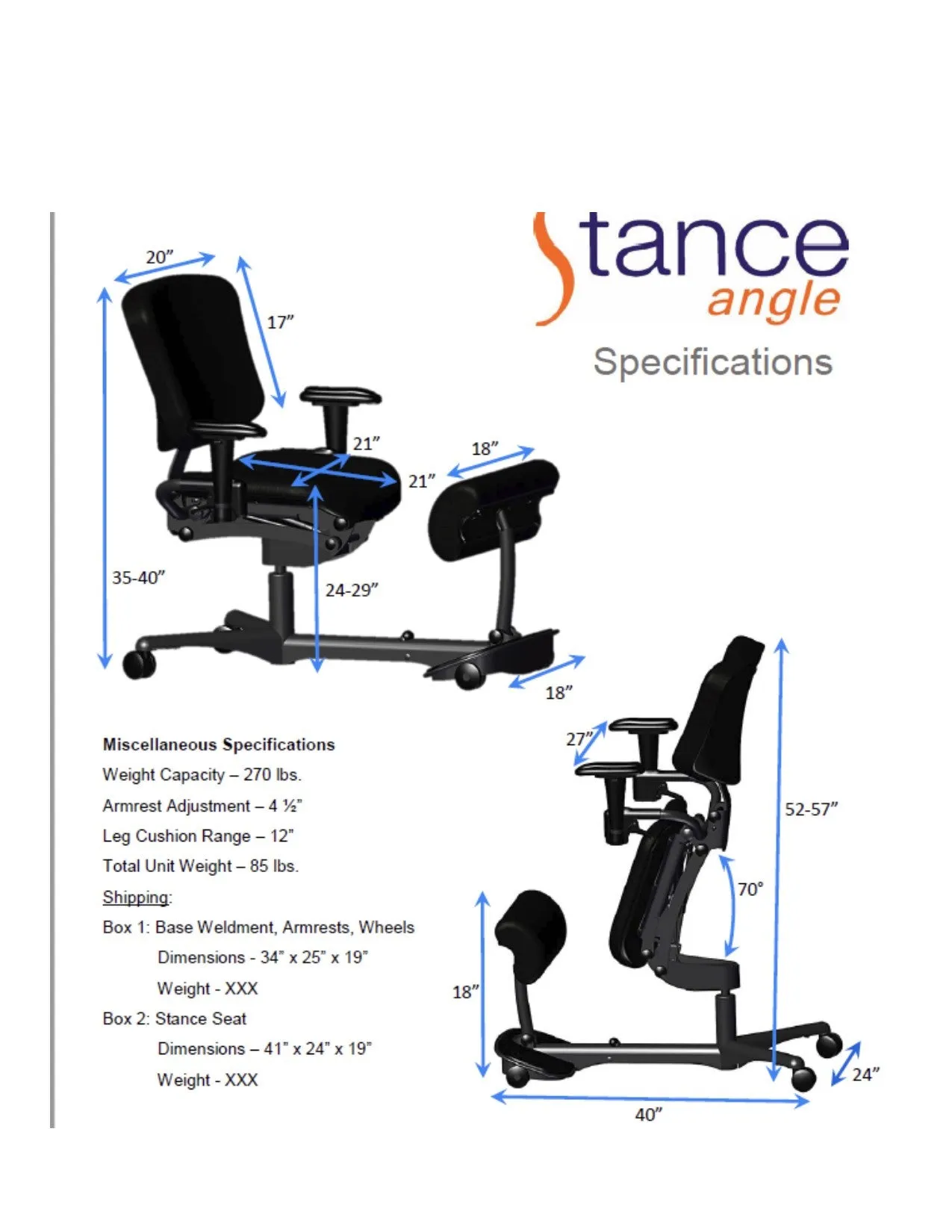 Health Postures Stance Angle Chair