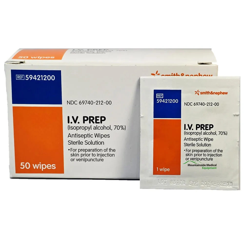 IV Prep Antiseptic Wipes by Smith and  Nephew 50/box