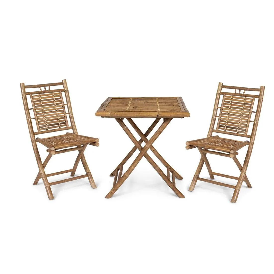 Lila 2 Seater Bamboo Garden Folding Dining Set