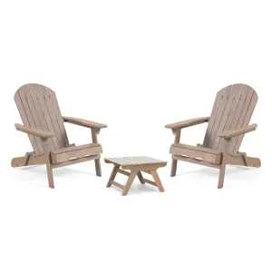 Magnolia Outdoor Acacia Wood 2 Seater Chat Set with Side Table