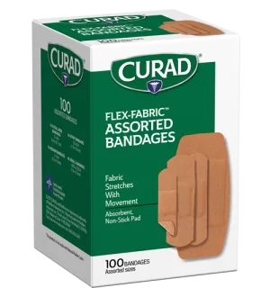 Medline Flex-Fabric Bandages, Assorted, 100 count