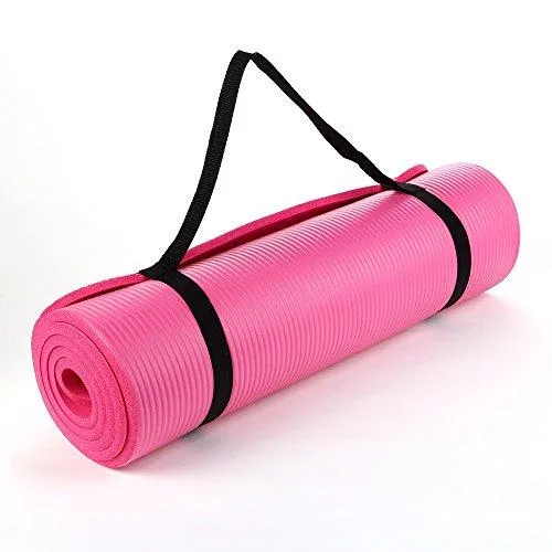 NBR Foam Yoga Mat 15mm Thick - Pink