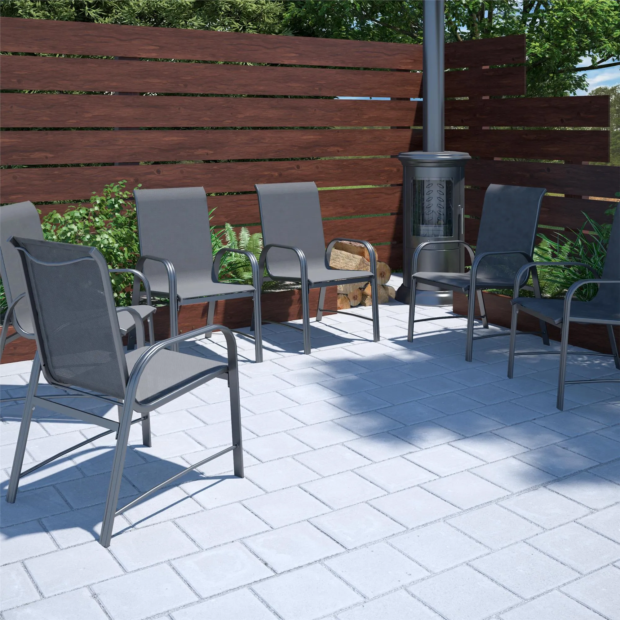 Paloma Steel Patio Dining Chairs