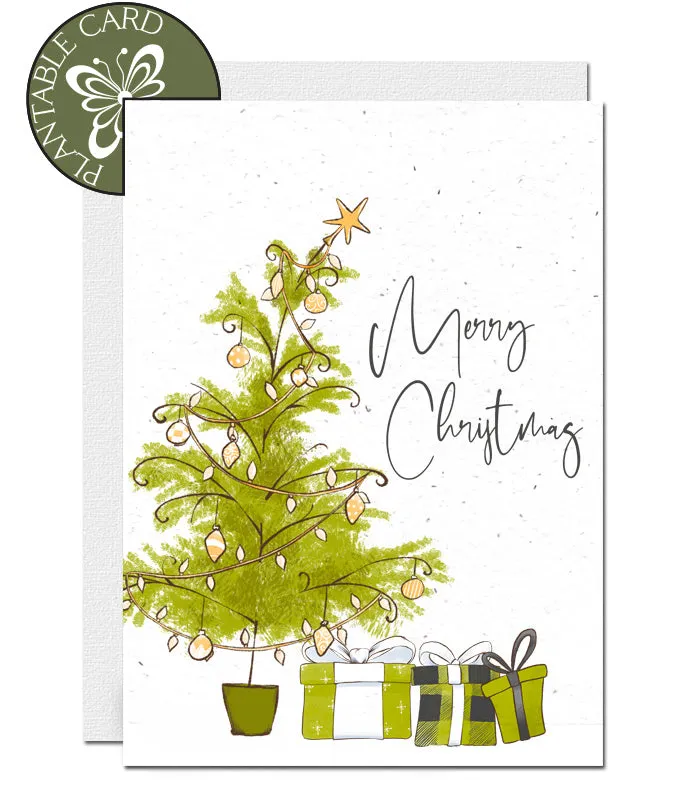 Plantable Christmas Card - Merry Green Christmas!