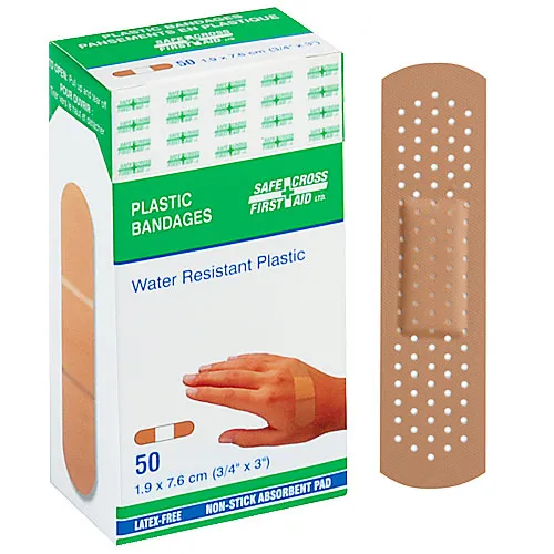 PLASTIC BANDAGES - 1.9 x 7.6 cm 50/BOX