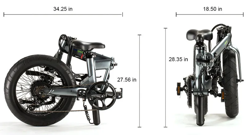 Qualisports Beluga 500W 48V Commuter Folding Electric Bike