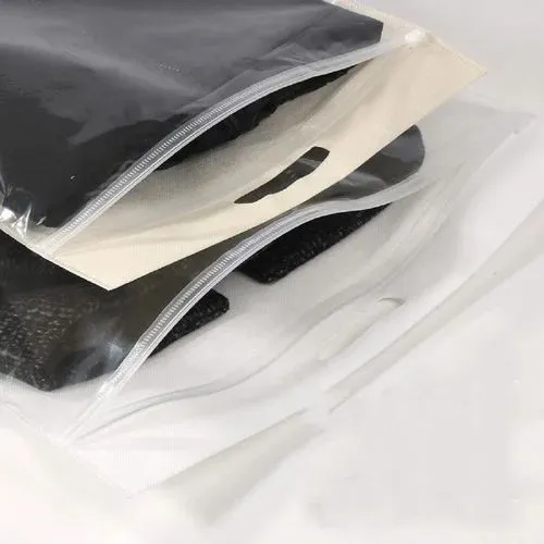 Re-Usable Slide Lock Seal Plastic Bags Clear PE Single Layer Waterproof 10pack