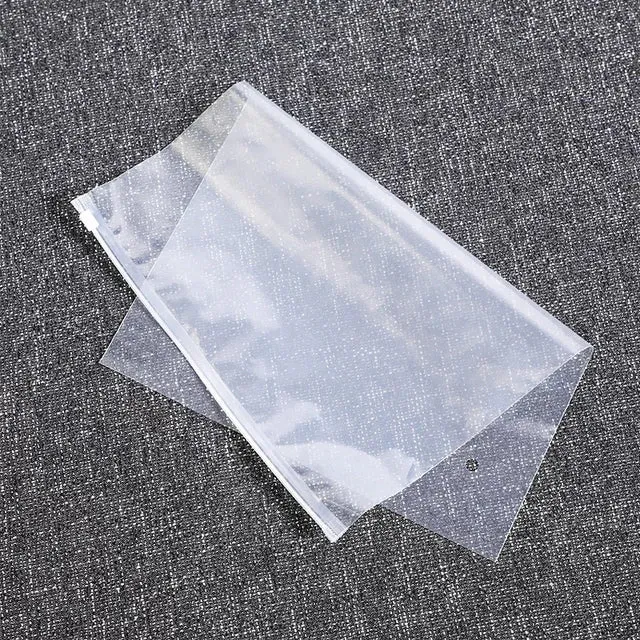 Re-Usable Slide Lock Seal Plastic Bags Clear PE Single Layer Waterproof 10pack