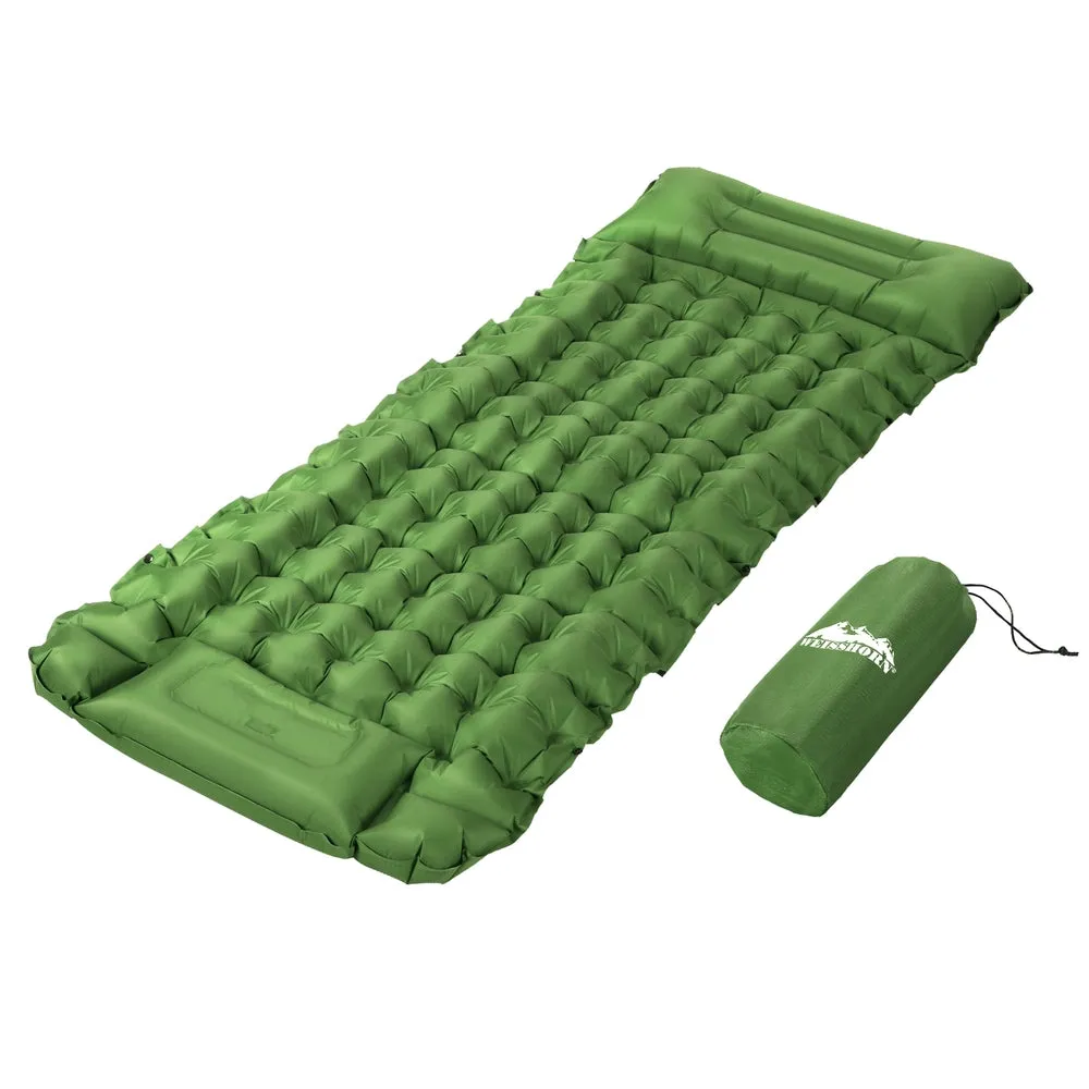 Self-Inflating Mattress Camping Sleeping Mat Air Bed Pad Single Pillow