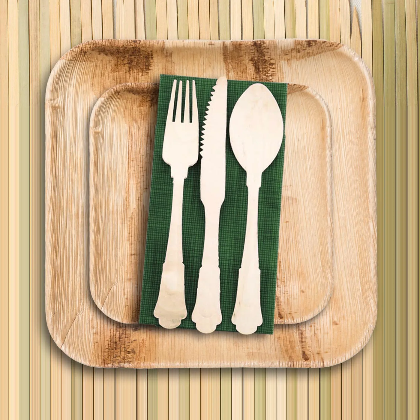 Silhouette Birch Wood Eco Friendly Disposable Dinner Spoons