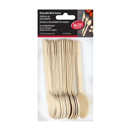 Tablecraft BAMDSPN65 Cash & Carry Disposable Spoon, 6-1/2", Pack of 25