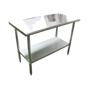 Thunder Group SLWT43060F 60" Stainless Steel Flat Top Worktable with Rounded Edges