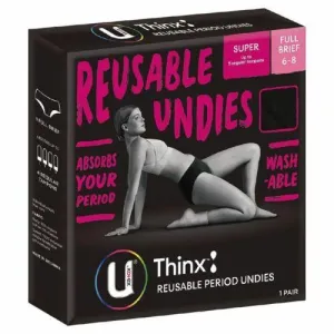 U by Kotex Thinx Reusable Period Undies Briefs Size 6-8