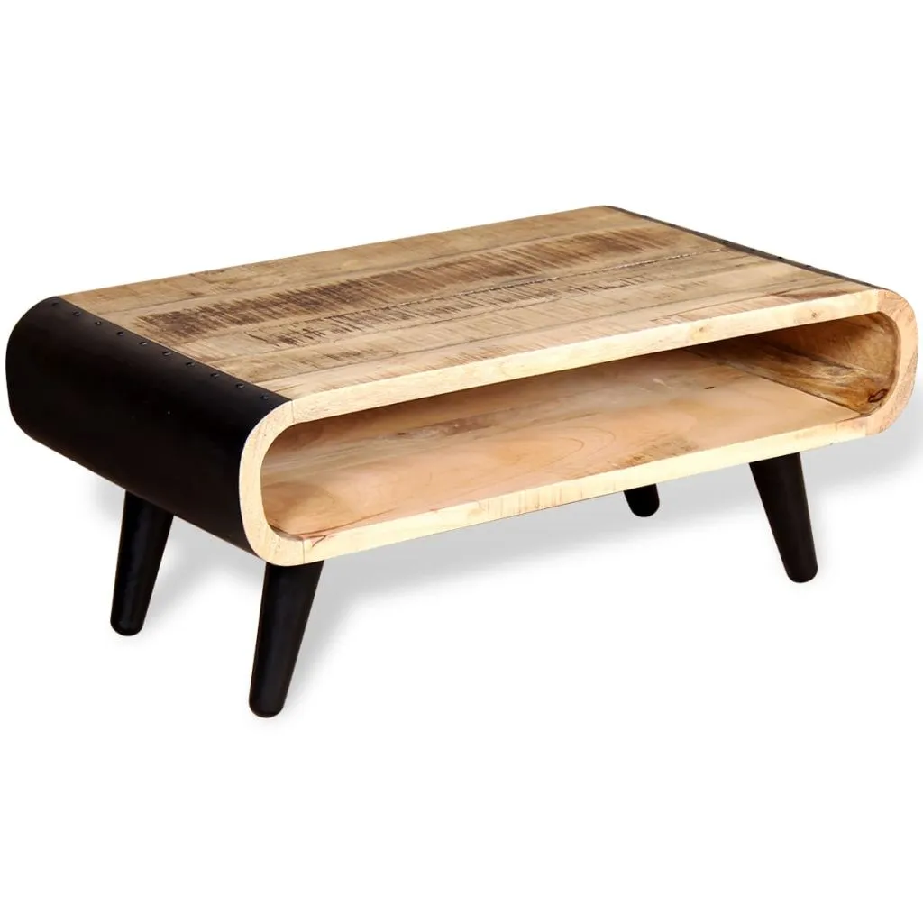 vidaXL Coffee Table Rough Mango Wood 90x55x39 cm