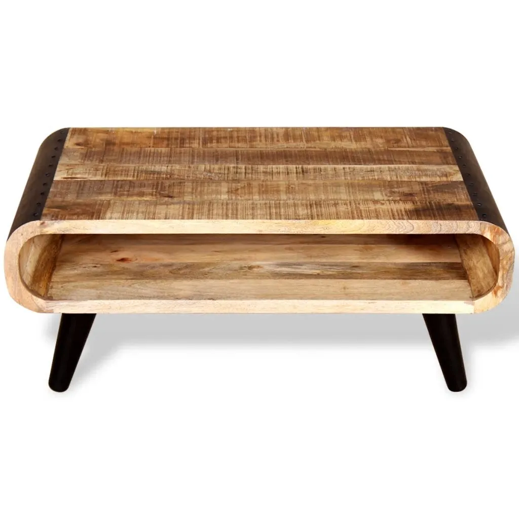 vidaXL Coffee Table Rough Mango Wood 90x55x39 cm