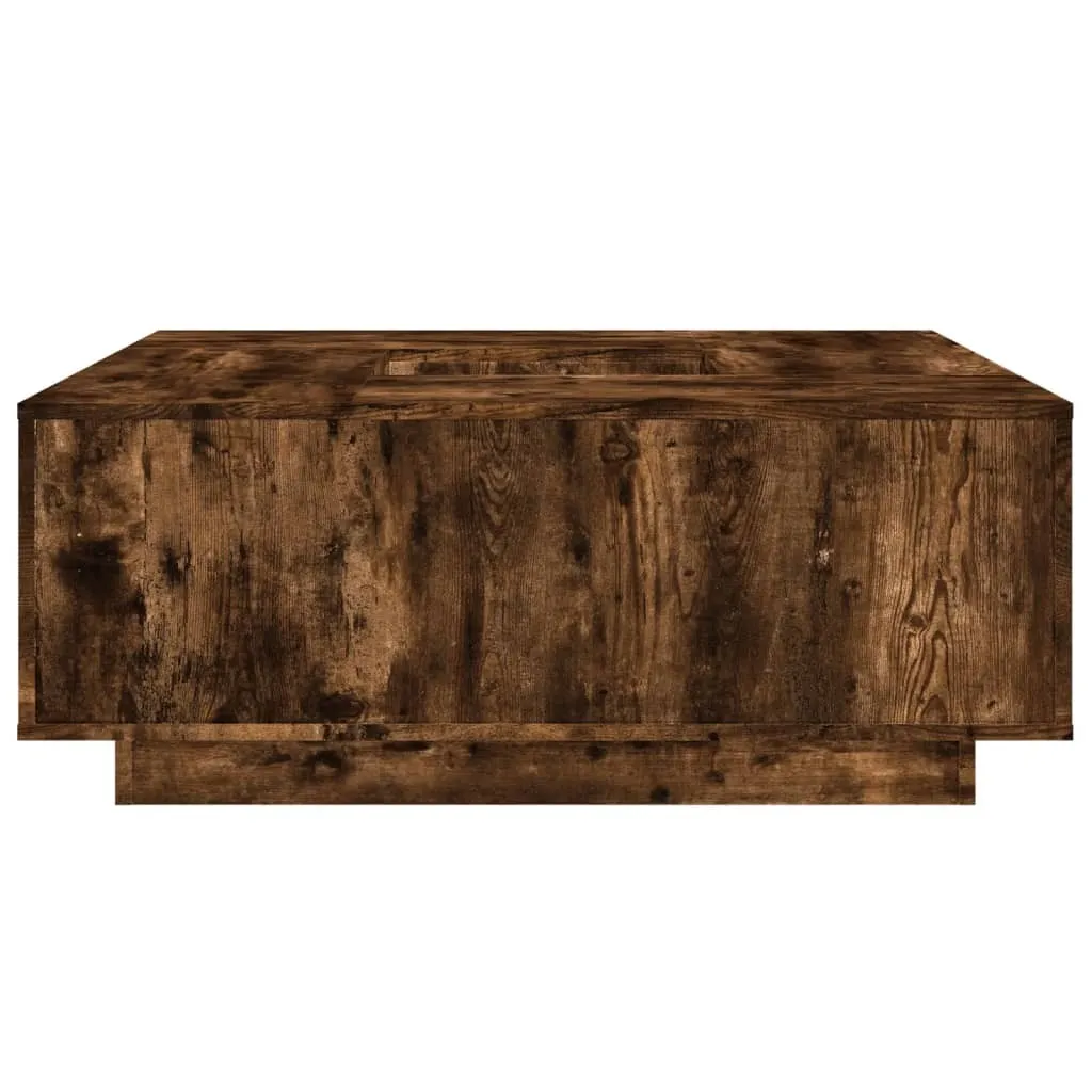 vidaXL Coffee Table Smoked Oak 100x100x40 cm Engineered Wood