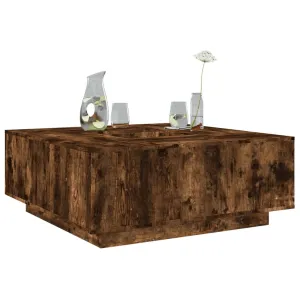 vidaXL Coffee Table Smoked Oak 100x100x40 cm Engineered Wood